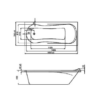 Santek Каледония 160х75 прямоугольная белая 1WH302388